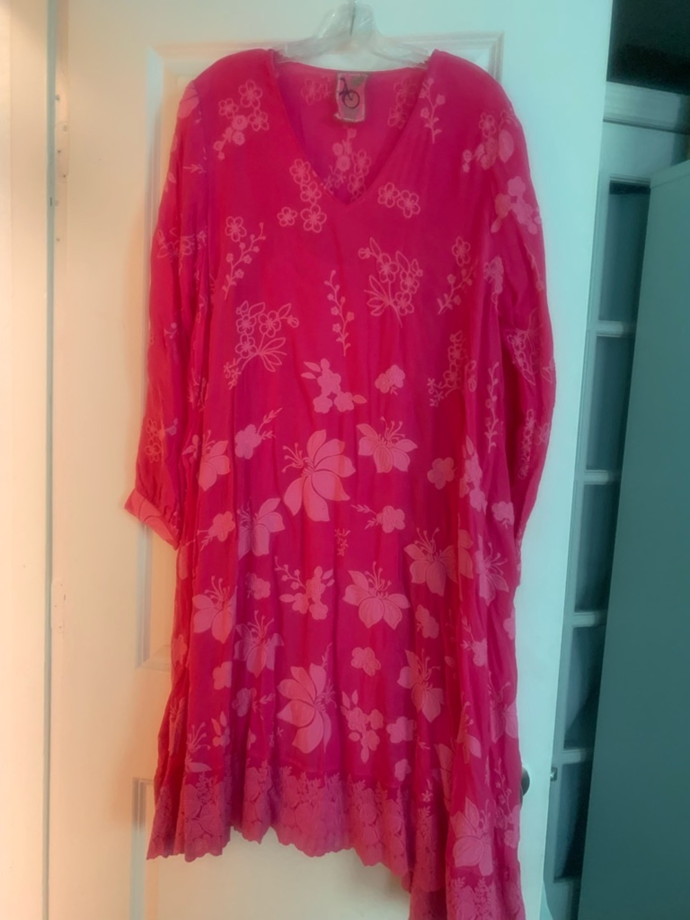Johnny Was Pink Embroidered dress